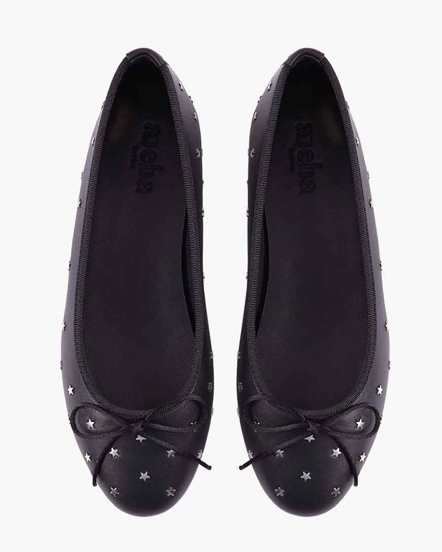 ▷ Adeba Bailarinas negras con tachuelas de estrella Bámbola stars