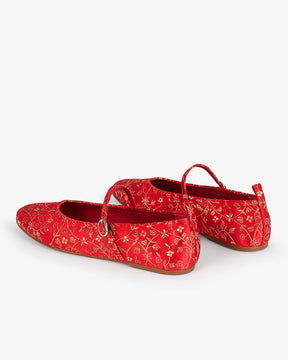 Ichi mary jane flower red
