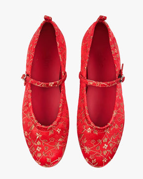 Ichi mary jane flower red