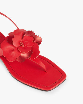 Sandalias Flower red