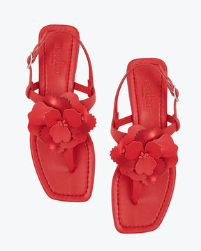 Sandalias Flower red
