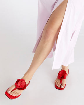 Sandalias Flower red
