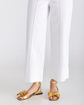 Bow gold sandals