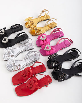 Sandalias Flower red